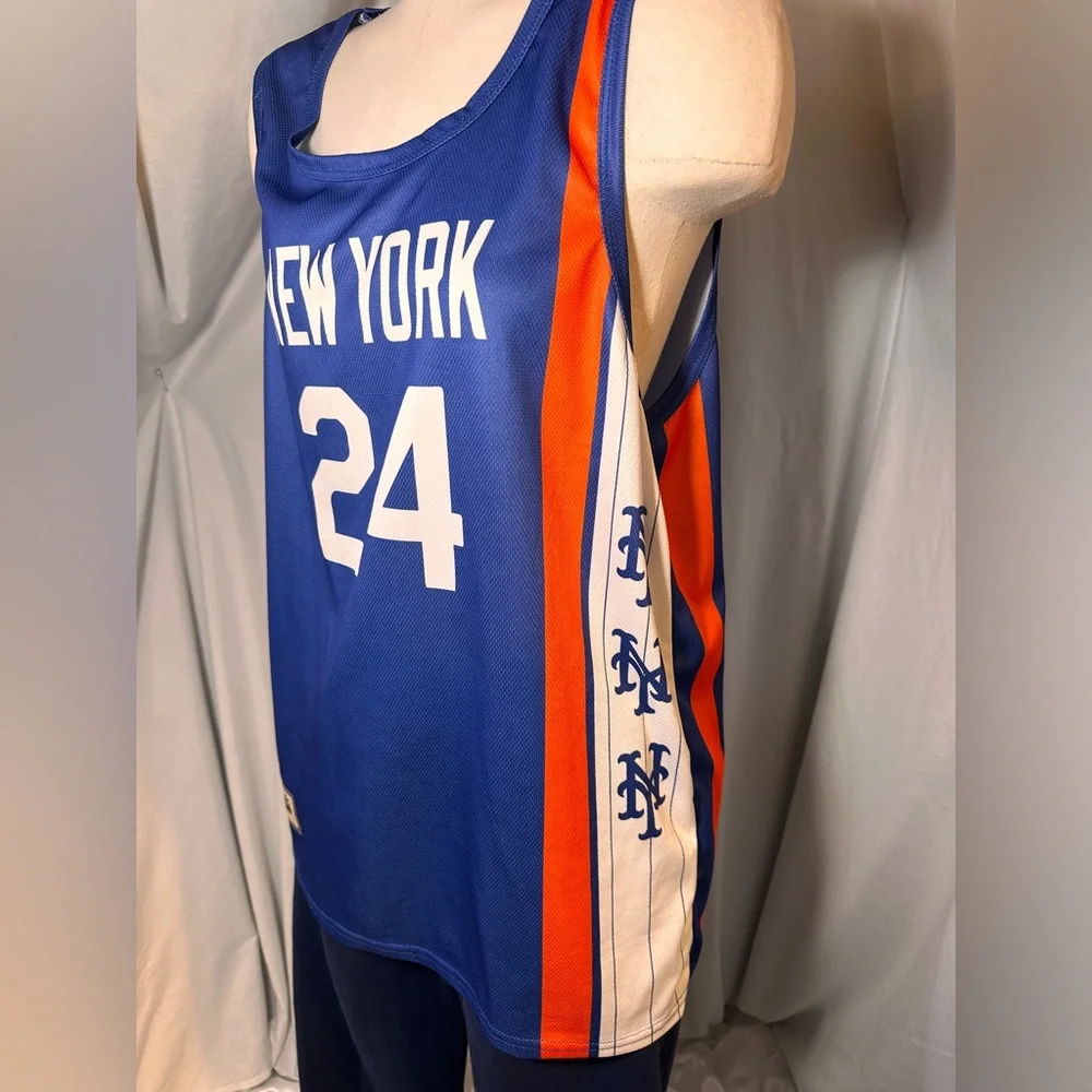 New York Mets #24 Jersey Tank Top Men’s LG Blue Orange MLB BDA Sports